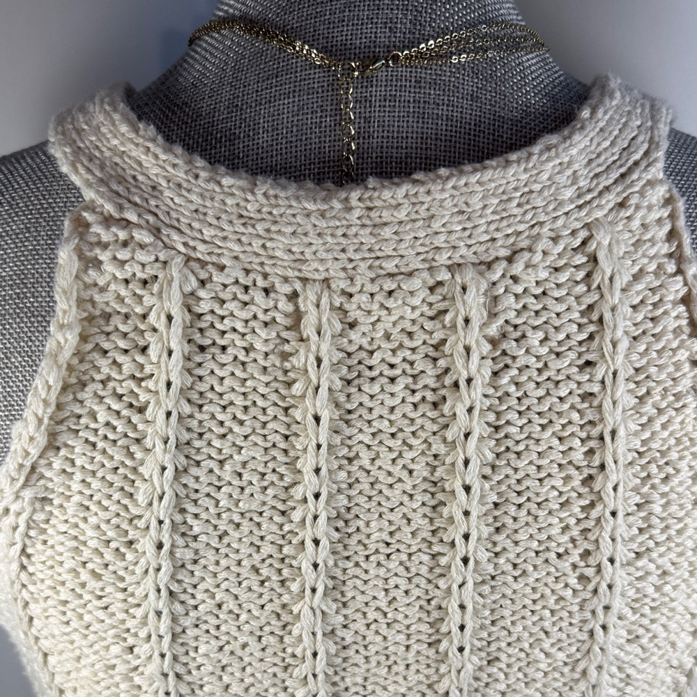 Anthropologie Cream Knit/Layered Top - Picture 9 of 16